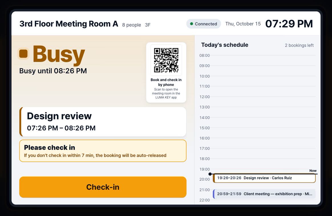 LUMA Meeting Room — 노쇼와 규칙